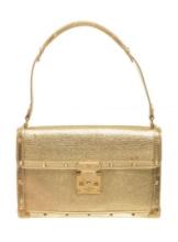 Louis Vuitton Gold Leather Top Handle Bag