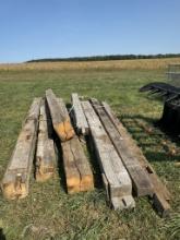 PILE OF BARN BEAMS