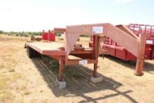 SHOPBILT 30' T/A GOOSENECK FLATBED TRAILER, 25' DECK, 5' DOVE W/ RAMPS , NO TITLE...