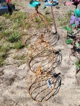 (3) Metal Topiaries