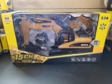 ALLOY REMOTE-CONTROLLED EXCAVATOR, HUI NA, Unused