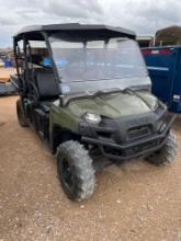 2012 Polaris Ranger Crew with Yanmar Diesel Engine, 4X4, Roof, Windshield Shows 228 HRS Runs Good