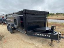 2022 PJ 83" x 16' Dump Trailer with Tarp, Ramp and 48" Sides 2 - 10K Axles 17.5 Tires Spare VIN