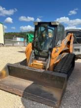 Case TR320 Comact Track Loader with Pilot Control, Cold Air and Hi-Flow Runs & Works Good