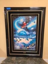 Christian Lassen Signed Disney 50in tall 38in wide Framed