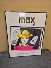 Signed Peter Max Poster 1 of 200 23in wide 29in tall