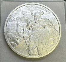 Legendary Warriors Eric Bloodaxe 1 Troy Oz .999 Fine Silver Bullion Coin