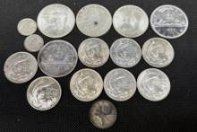 80% Silver Canadian Coins Dollars Halfs 200 Grams