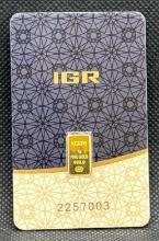 IGR 1 Gram .9999 Fine Gold Bullion Bar