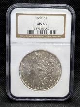 NGC MS63 1887 Morgan Silver Dollar