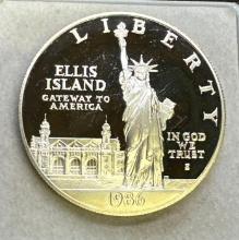 1986 Ellis Island Silver Dollar 90% Silver Commemorative Coin 26.47 Grams