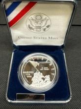 Marine Corps 230th Anniversary Silver Dollar 27.54 Grams