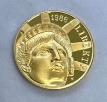 1986 1/4 Oz 90% Gold Liberty $5 Coin