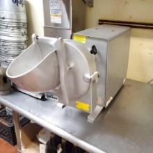 Univex PM91 slicer/grater/chopper/shredder food prep/processing machine in use