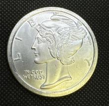 2 Troy Oz .999 Fine Silver Liberty Bullion Coin