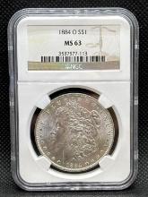 NGC MS63 1884-O Morgan Silver Dollar