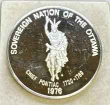 Sovereign Nation Of The Ottawa .999 Fine Silver Bullion Coin 24.36 Grams