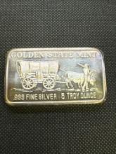 Golden State Mint 5 Troy Oz .999 Fine Silver Bullion Bar