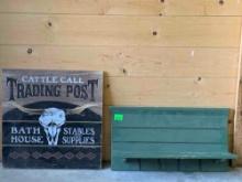 Cattle Call Trading Post Sign & Shelf