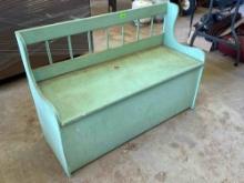 Wood Storage Bench