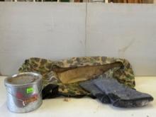 Minnow Bucket & Camouflage Bag