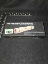 1101 Strong Light Flashlight Type Plus Stun Gun. New in Box with Belt Holster. Aircraft Grade