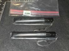 2- New Extendable Personal Protection Batons with Belt Holsters. Extends to 18 Inches. 2 Times the