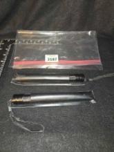 2- New Extendable Personal Protection Batons with Belt Holsters. Extends to 18 Inches. 2 Times the