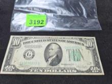 1934 C Series, US $10, Federal Reserve Note.