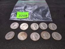 10-Washington, Bicentennial Quarters. All one Money