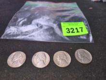 4-1963 Jefferson Nickels. All one Money