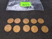 10- 1929 Lincoln Head Wheat Pennies. All one Money.