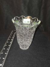 Heavy Cut Glass/Crystal vase.