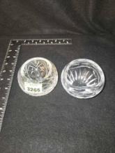 2- Heavy, Cut Glass/Crystal Bowls. Both one Money.