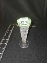 Small Cut Glass/Crystal Pedestal Vase.