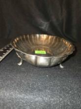 WMA Rogers. Silver Plated, Oval Serving Bowl on Legs.