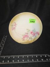 JSV, Collectible Plate, Germany, Rose Pattern, with Stand.