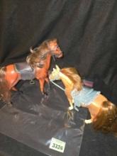 2- Large Toy Horses with Accessories. ( Saddles, Bridles). Both One Money.