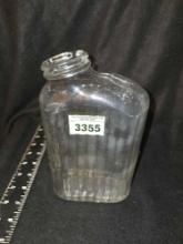 Large, Antique, Glass, Milk? Jar.