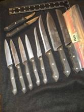 10 Piece, Slitzer Rostfrei Stainless Knife Set. Germany, China.