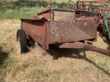 Old Orchard sprayer with motor sitting on a pick up bed trailer