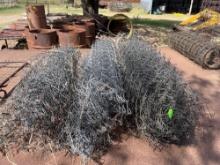 Five pieces of chain-link fence