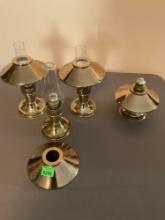 Brass Hurricane candle lamps