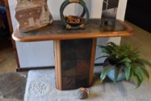 Wall table with tile top.... Items on top NOT include Please bring help to load.... ...