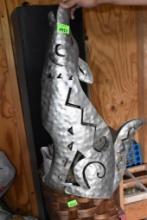 Metal dog yard decor