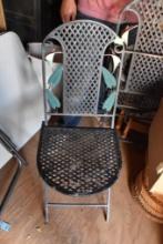 2 foldable metal chairs...