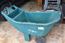 Plastic garden wheel barrow