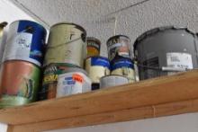 Various containers on paint