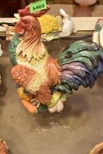 Ceramic Rooster and Hen. Please bring paper and boxes for your items.