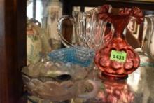 Small Glass vase, glass bowl and pitcher Please bring paper and boxes for your items.